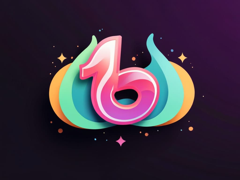 Colorful, abstract TikTok logo with vibrant gradients against a dark background, highlighting video integration theme.